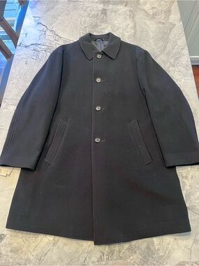 Perry Ellis Portfolio Men’s Size Large Black Pea coat / Overcoat!